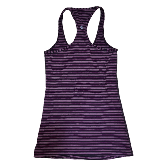 Lululemon Cool Racerback
 Double Trouble Stripe Ultra Violet Black Grape - Picture 5 of 8